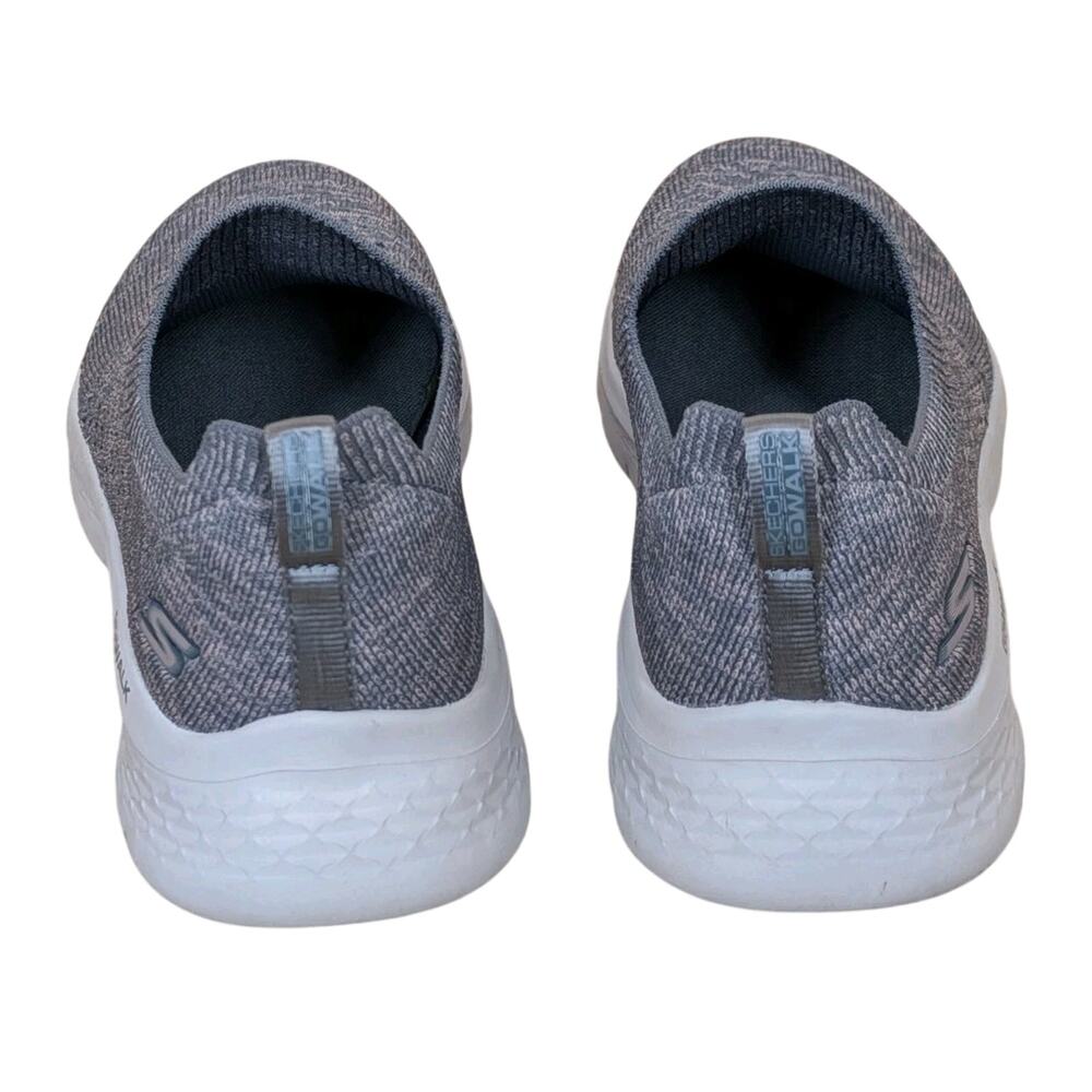 Skechers Air Cooled GOGA Mat Stretch Fit Slip-on Shoes Gray Knit Womens 8.5 - Picture 3 of 8